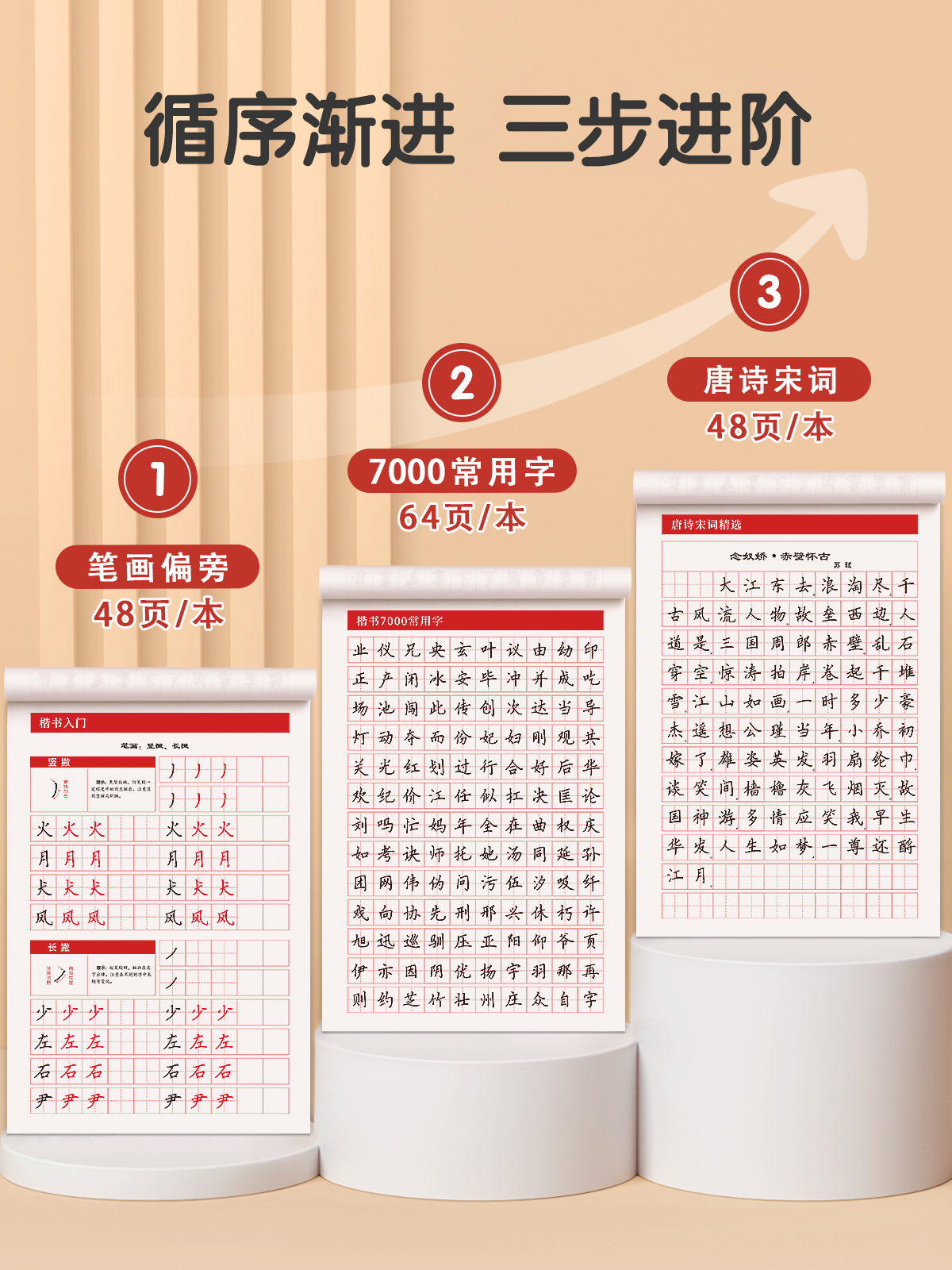 [唐诗宋词]送2笔杆+10笔芯 [正版]临摹练字帖练字成年楷书正楷成人大人硬笔书法字帖古诗词男女生钢笔练字本初中高中生楷高清大图