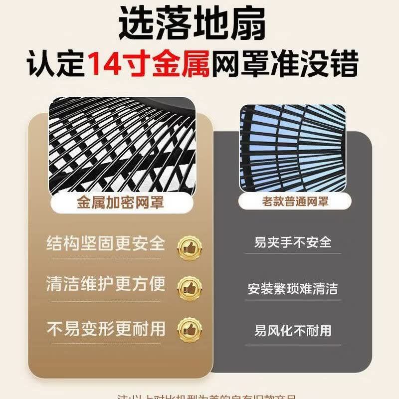 美的电风扇落地扇FSA35SPH 7叶柔风机械款三档风力节能定时轻音降温黑色立式家用风扇高清大图