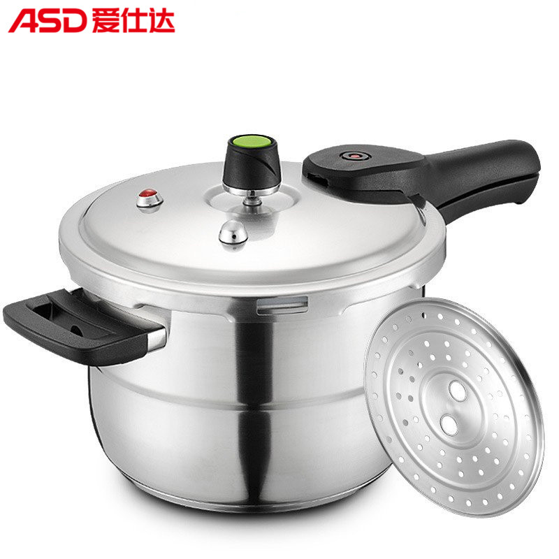 爱仕达(ASD) 锅具24CM六保险304不锈钢高压锅 燃气电磁炉压力锅 D1824