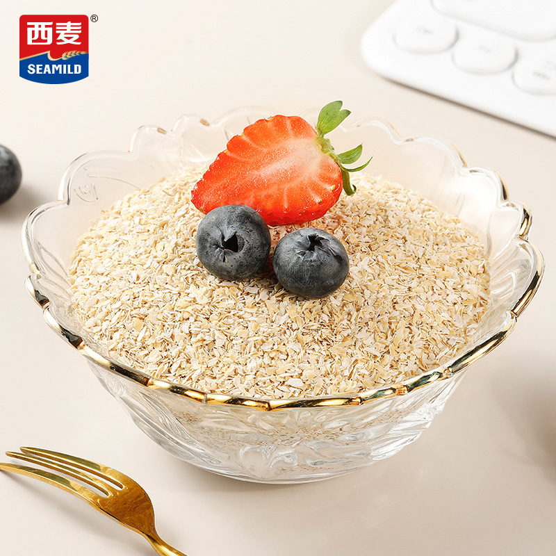 [纯燕麦麸皮]西麦高纤燕麦麸皮400g*3袋装零添加蔗糖营养早餐代餐懒人速食低gi食品高清大图