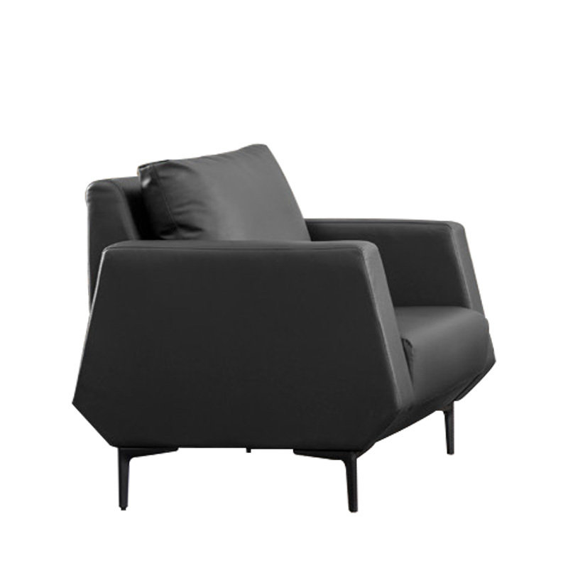 西泰沙发办公沙发皮艺沙发办公室接待沙发西皮单人位xt1266 黑色