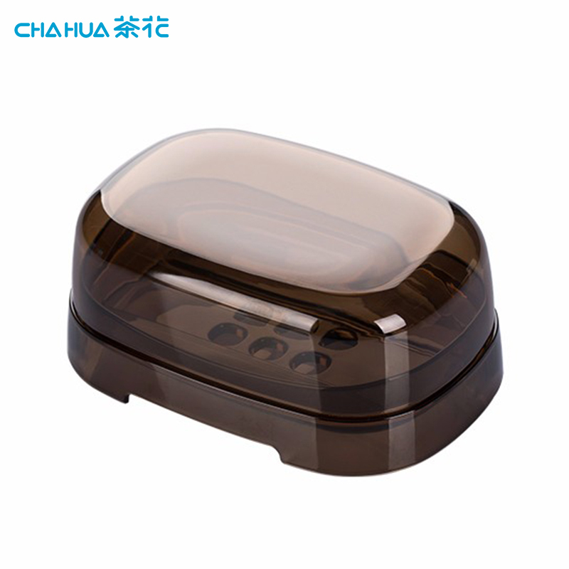 茶花(CHAHUA)香皂盒带盖肥皂盒架 茜拉普系列250002