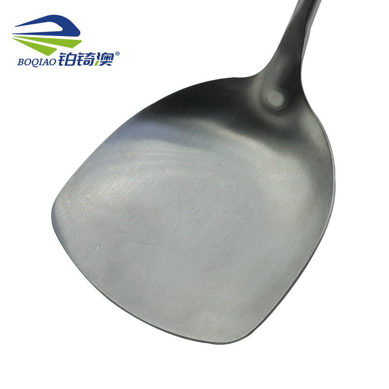 铂锜澳304不锈钢一体炒勺菜铲高清大图