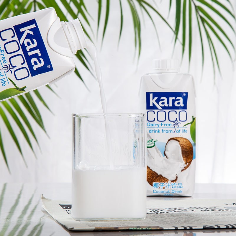 KARA Coco佳乐椰子汁330ML *12瓶 新鲜椰肉榨汁+原生椰子水 富含人体所需电解质 不含动物蛋白