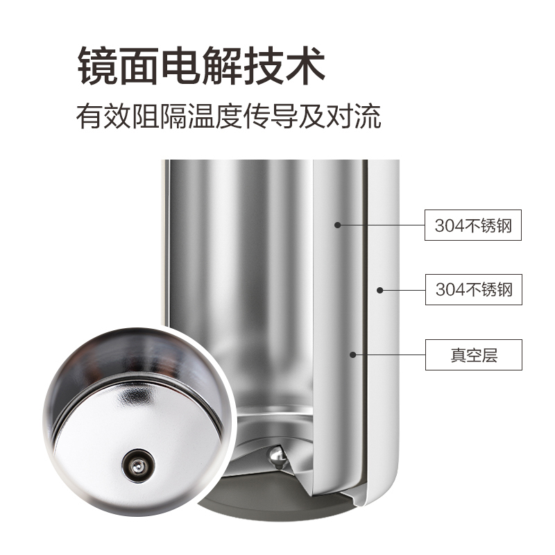 乐扣乐扣(Lock&Lock) 灵动弹跳轻量保温杯304不锈钢 真空保温保冷 轻量便携 LHC3256 400ml