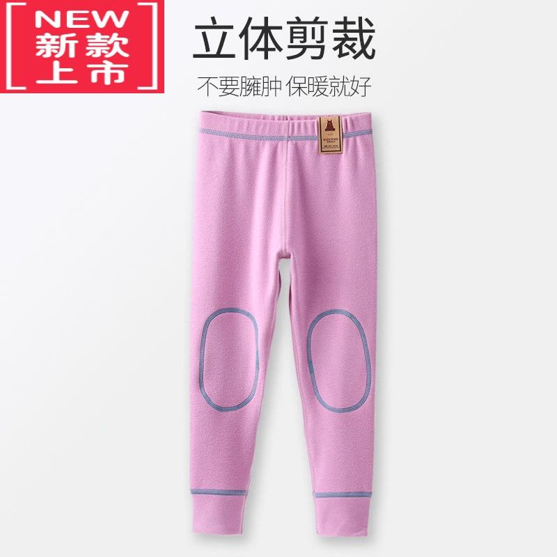 可莉允女童德绒保暖裤内穿加厚护膝宝宝秋裤加绒秋冬款儿童薄绒裤子新款图片