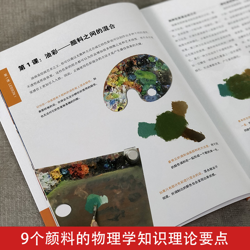 [醉染正版]30天学会调色+色彩+透视+明暗关系+抽象画5册油画色彩搭配颜料调配透视运用绘画光线明暗关系技法教程入门初学高清大图
