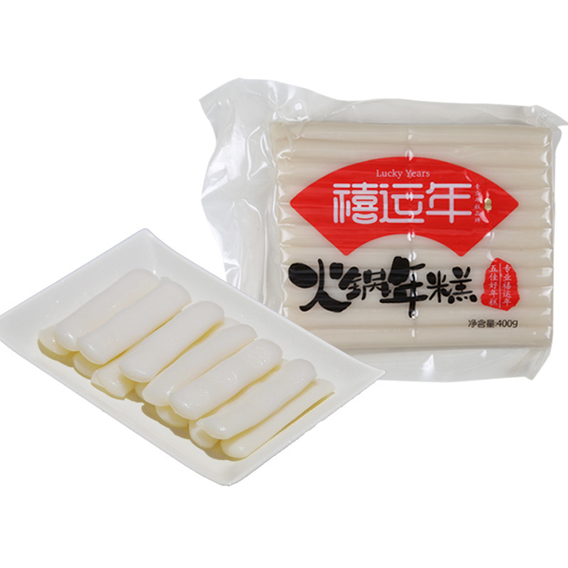 禧运年火锅年糕400g水磨年糕条袋装糍粑年糕韩式辣酱炒年糕食材