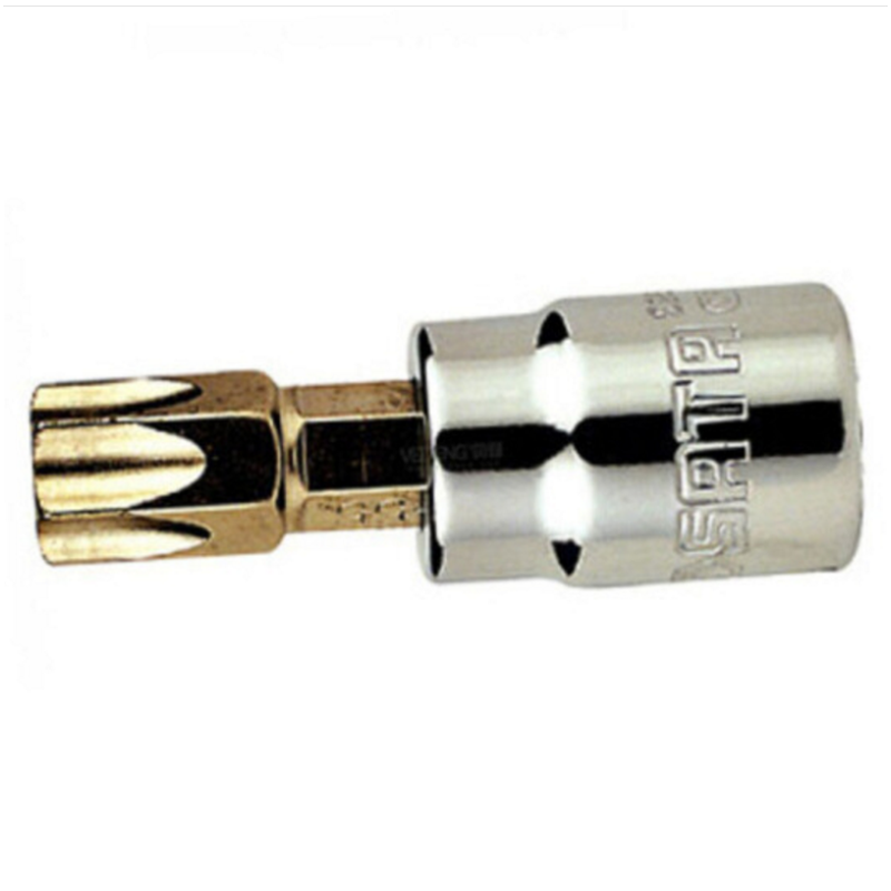 世达（SATA）22602 长中孔花型旋具套筒 10MM系列50MM长 T50
