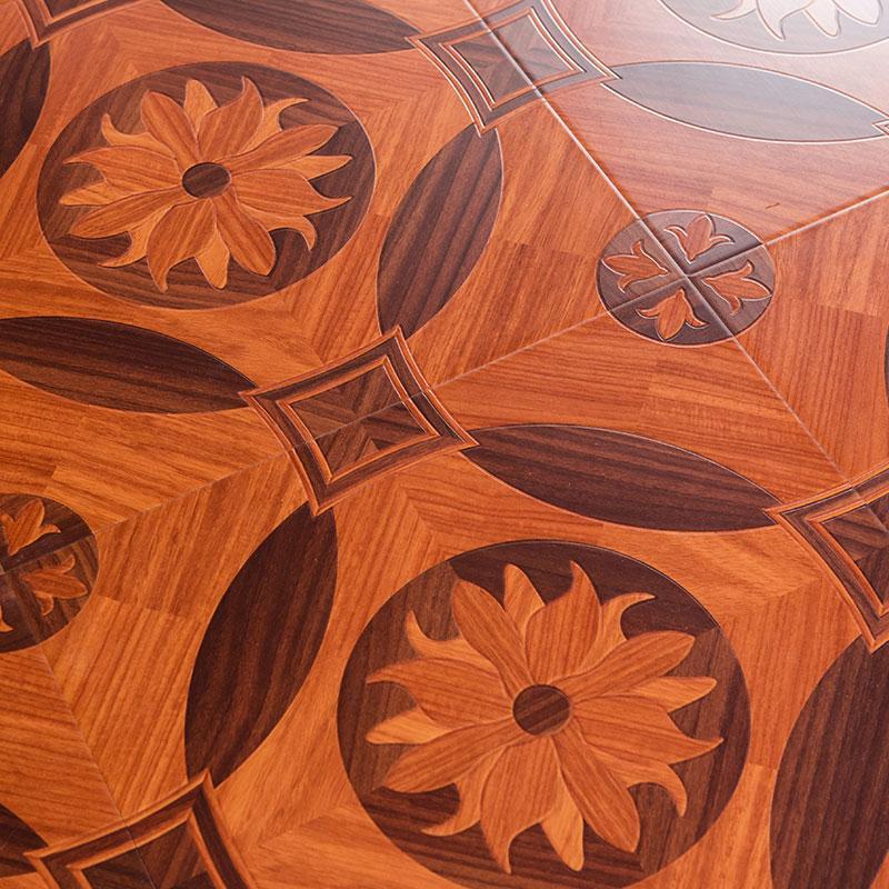 厂家直销欧式复古艺术拼花强化耐磨防水家用卧室复合木地板12mmd89811