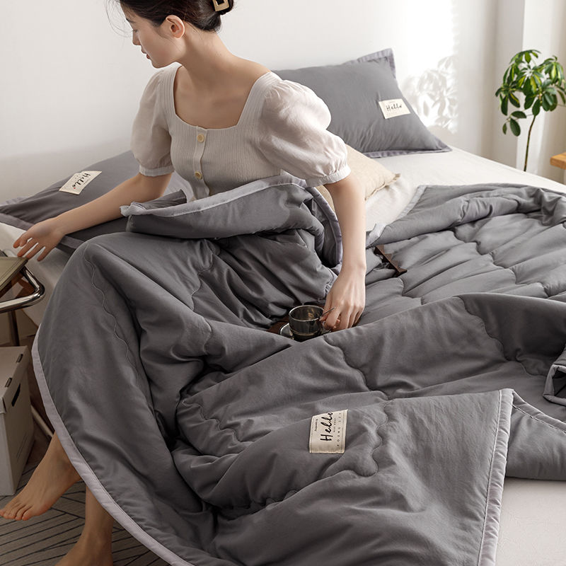 夏季空调被夏凉被可机洗双人薄款被子被芯单人学生宿舍夏被高清大图