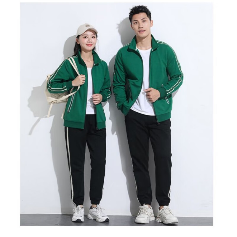 Tduo羽毛球长袖套装 J5 套 暗绿衣黑裤 2XL