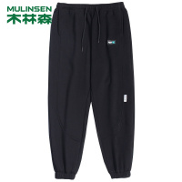 [直营]木林森(MULINSEN)新港风男装 秋冬新款拼接设计休闲卫裤宽松百搭束脚裤男
