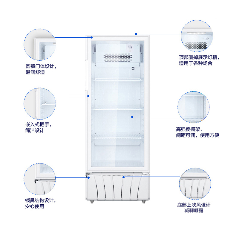 海尔(Haier) 展示柜 290升 单冷藏冰柜保鲜商用冷柜 SC-312 (江浙沪一件代发)