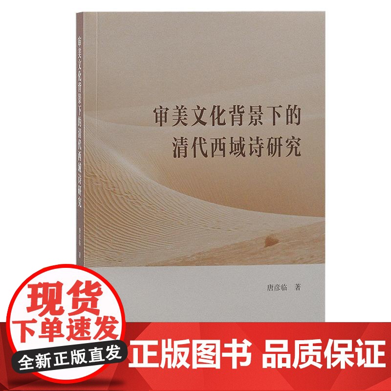 审美文化背景下的清代西域诗研究唐彦临著 上海古籍出版社高清大图