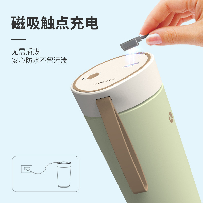 利仁(liven)榨汁机家用迷你水果汁杯原汁机电动无线充电便携式果汁机榨汁机双层不锈钢K-11A
