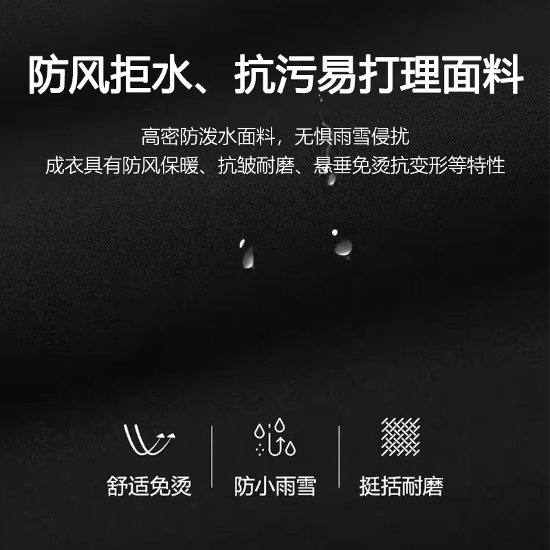 恒源祥棉衣男加厚棉服2024冬季新款休闲连帽外套中年爸爸冬装棉袄高清大图