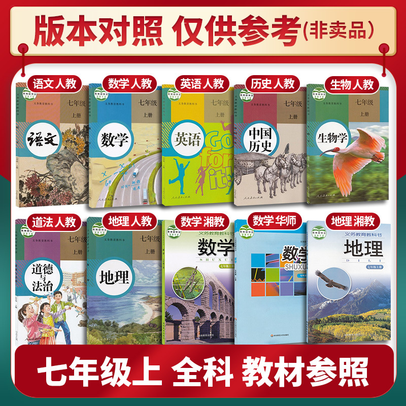 语文人教版 七年级上 [正版]湖南2024新版初中必刷题七年级八年级九年级上册数学语文英语物理化学历史地理道德与法治初初