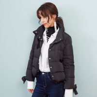 [2件1.5折价:59.9,分享商品可得券]美特斯邦威轻羽绒服女短款绑带保暖面包服潮商场款