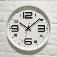 静音无声挂钟客厅个性创意时尚现代简约电池圆形玻璃时钟挂墙表