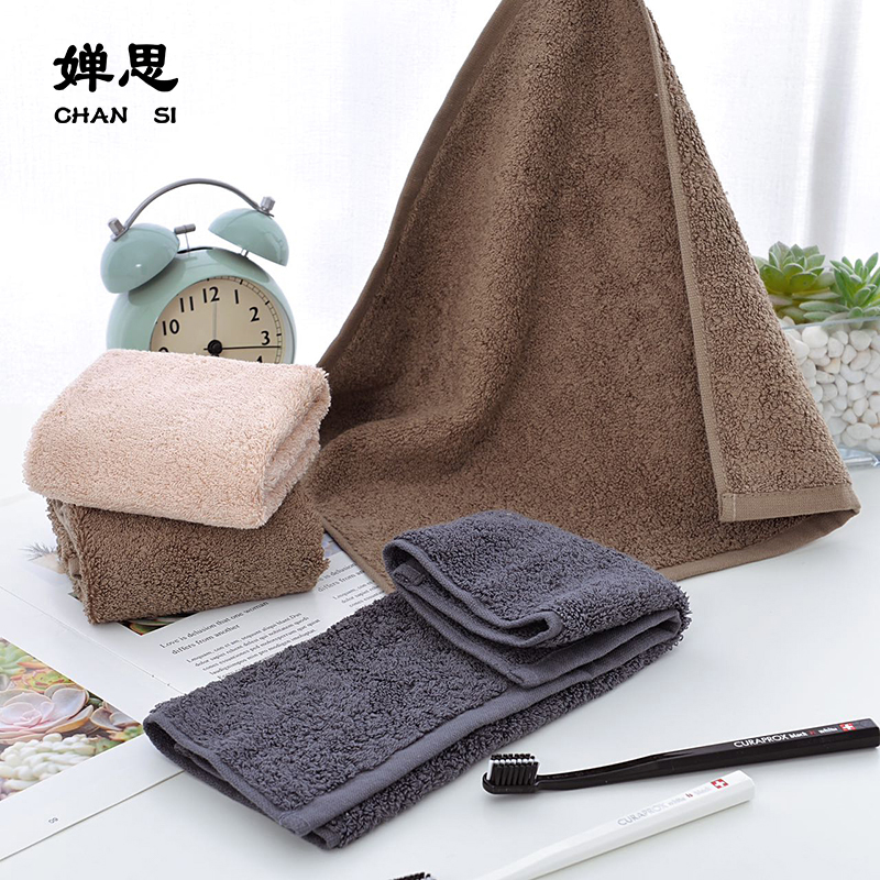 婵思 CQC0250263 简约风方巾34*34cm/60g 米黄色 方巾高清大图