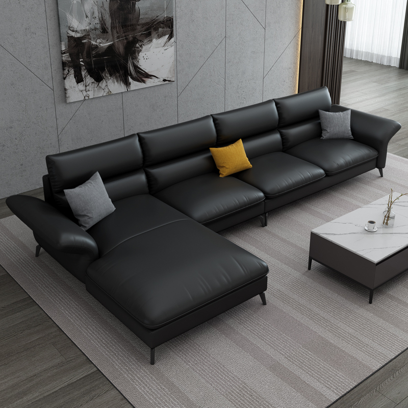 极简约现代多功能乳胶真皮艺沙发组合ciaa北欧客厅小户型客厅家具套装