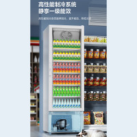 美的(Midea)520升展示柜冷藏保鲜柜饮料柜单门大容量风冷无霜商用立式啤酒柜便利店一级能效ML-568WDGE红色