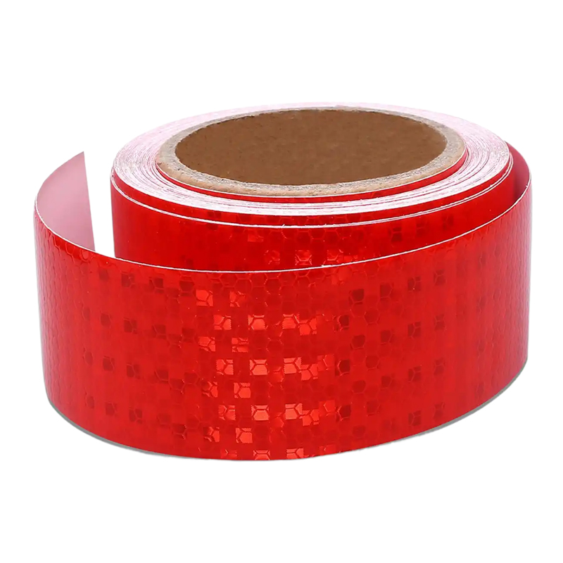 途务 反光警示胶带 红色晶格5cm*25m 卷高清大图