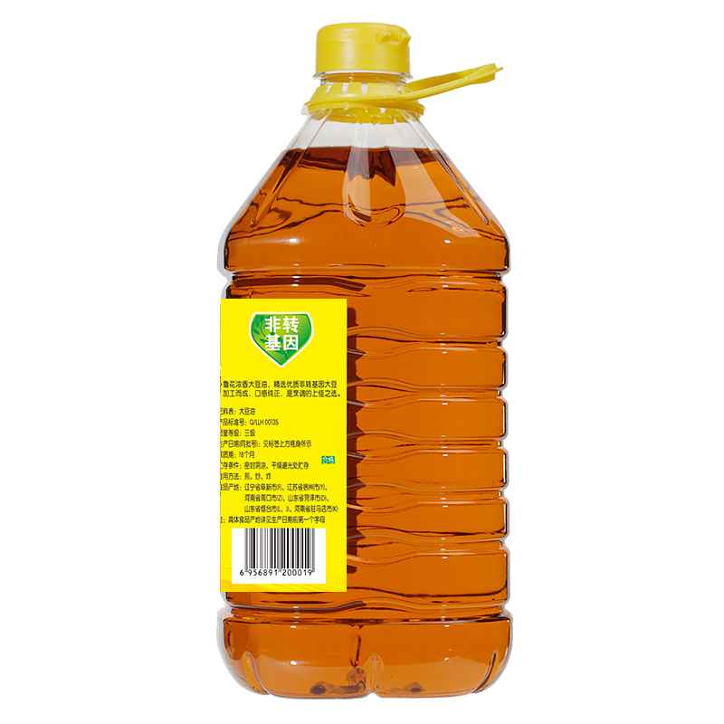鲁花浓香大豆油5L*8桶 整箱家用食用油 三级大豆油 粮油高清大图