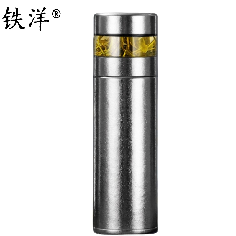 铁洋 纯钛茶水分离显温保温杯 500ML 个高清大图