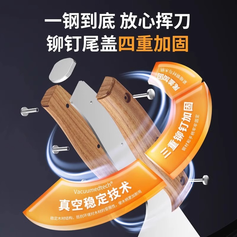 王麻子刀具厨房套装组合不锈钢菜刀家用切片切肉刀官方旗舰店8138高清大图