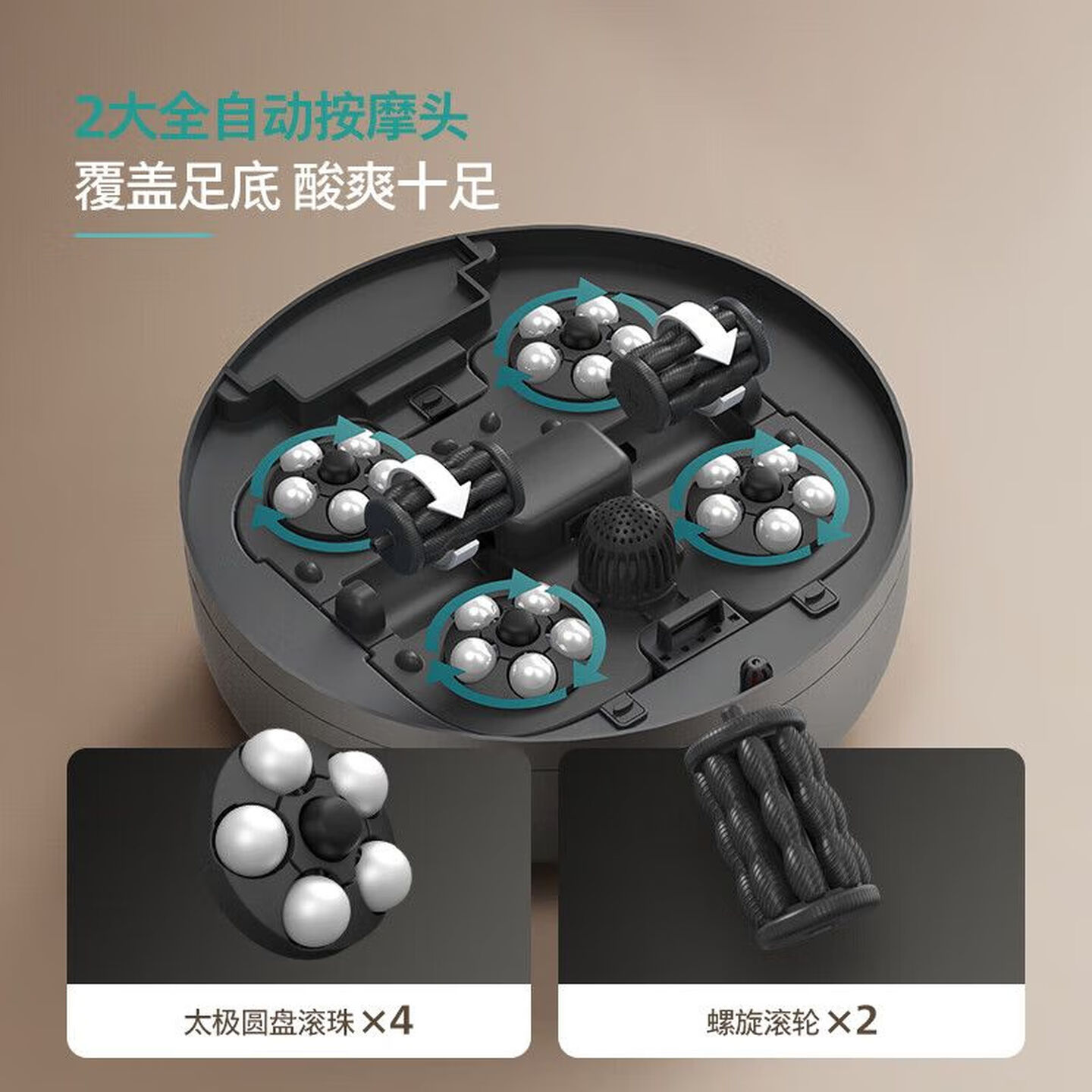 飞利浦(PHILIPS)泡脚桶 自动按摩洗脚盆 UV杀菌足浴器深桶洗脚桶智能恒温泡脚盆礼物生日礼物 PPM5302F高清大图
