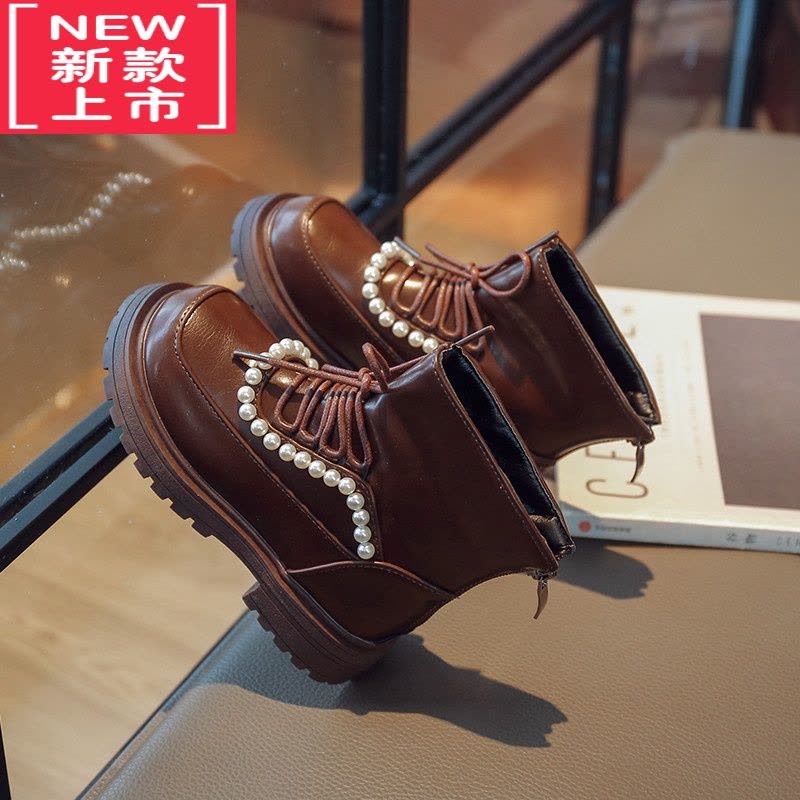 可莉允儿童靴子女童马丁靴加绒2022秋冬公主鞋韩版小女孩二棉冬靴子童鞋图片