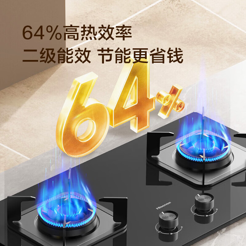 海信天然气燃气灶双灶台 家用台嵌两用5.2KW64%热效率灶具灶台JZT-E3高清大图