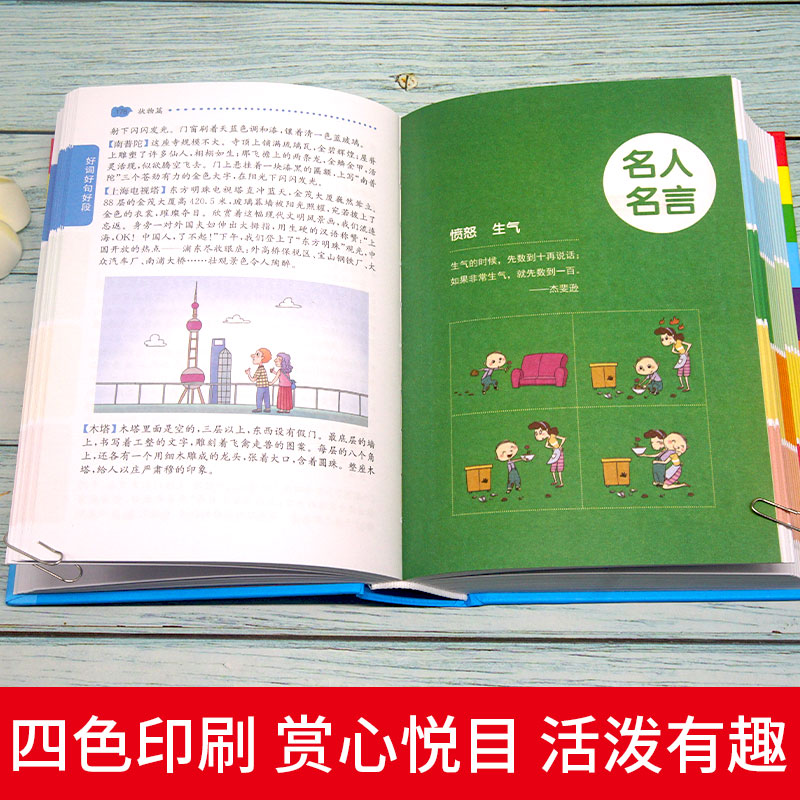 [正版]好词好句好段名人名言谚语歇后语词典 小学生字典工具书字典成语词典1-6年级多功能辞书同义近义反义词典 名言警句高清大图