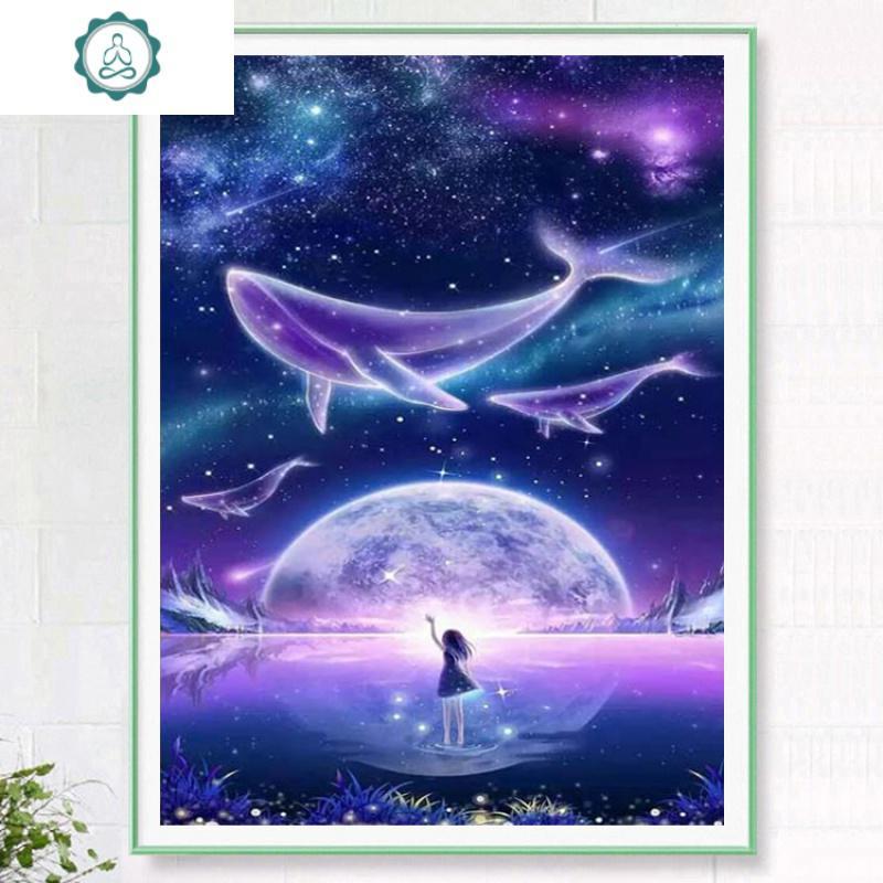 封后(FENGHOU)5D钻石画星空钻石贴十字绣线绣2020新款自己绣客厅钻石绣卡 默认点钻版画布45x60画芯35x5
