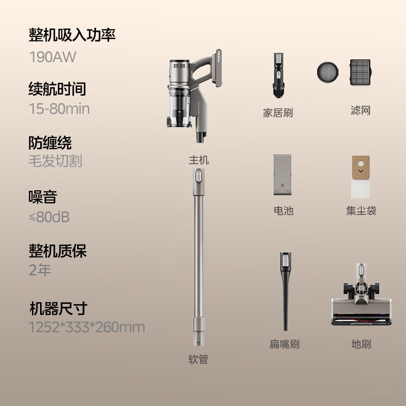 美的(Midea)吸尘器家用F30无线手持吸尘器 绿光显尘 除螨除尘车载轻量大吸力高清大图