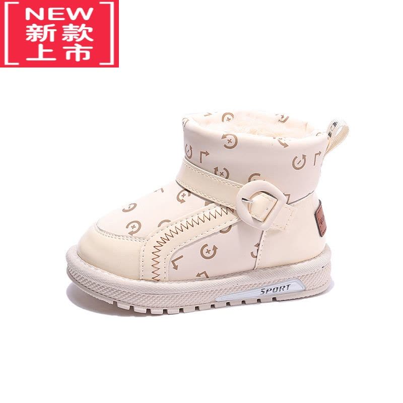 可莉允nextlori儿童雪地靴加绒加厚2022新款女童保暖防滑棉靴冬季短靴子图片