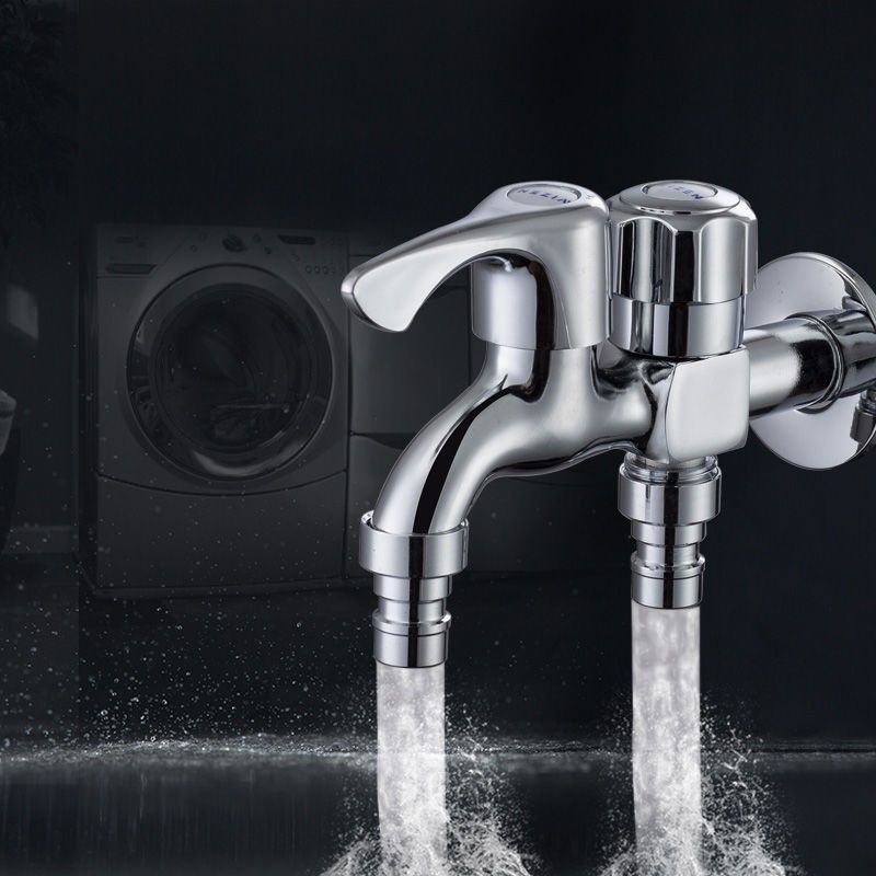 洗衣机水龙头三通一分二出 双控多功能4分双用一进二三出水嘴龙头