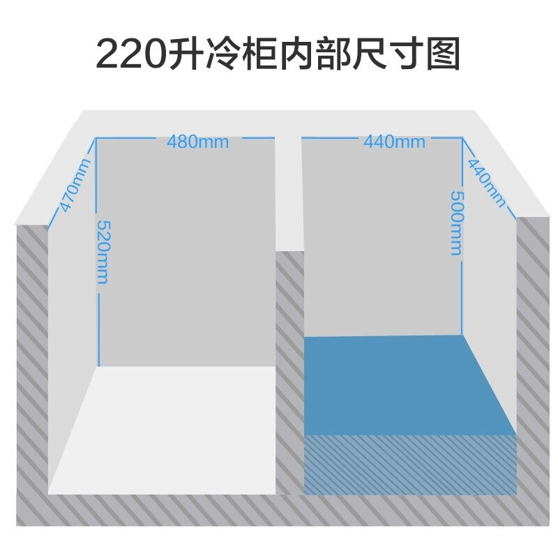 美的(Midea)220升大容量冰柜双温双箱冷柜冷藏冷冻家商两用冰柜 节能省电六档调温 断电保护BCD-220VM(E)