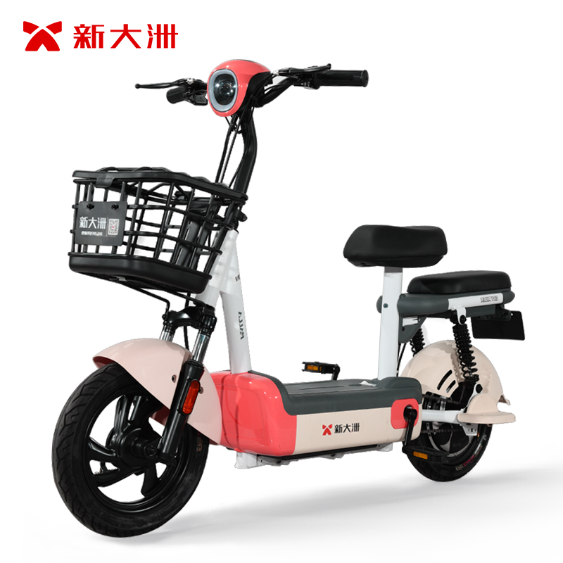 派乐/Palla电动车Q1时尚轻便电瓶车48V13Ah石墨烯小型电动自行车代步助力自行车 粉色