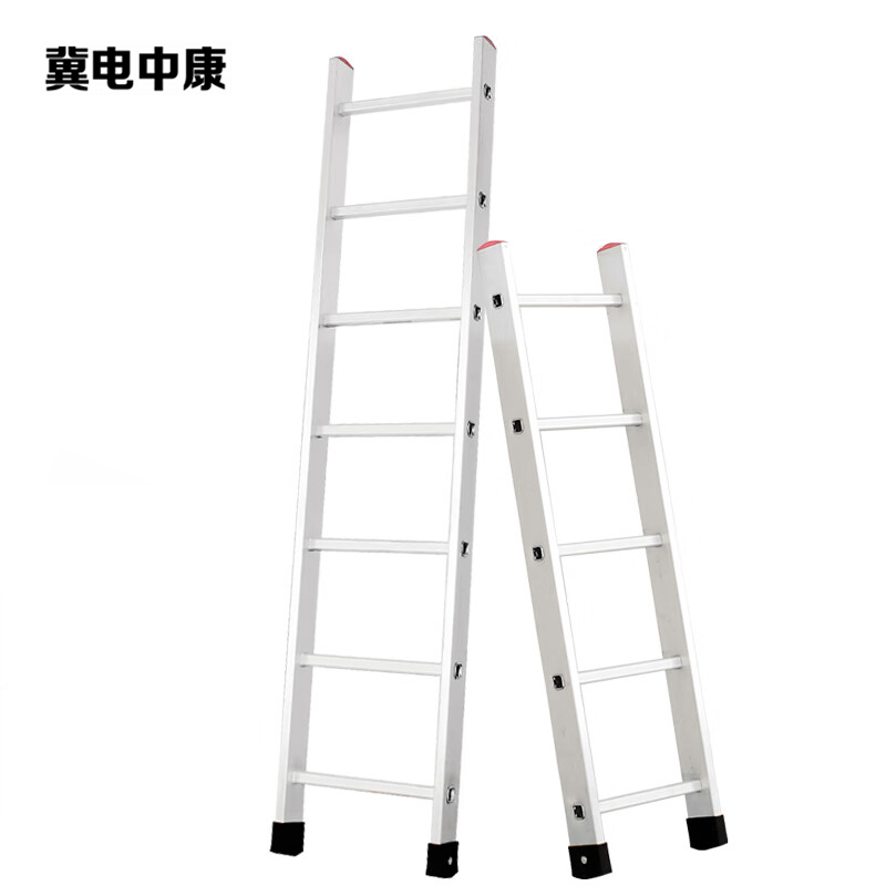 冀电中康 铝合金单梯 冲压款1.5米带挂钩 架高清大图