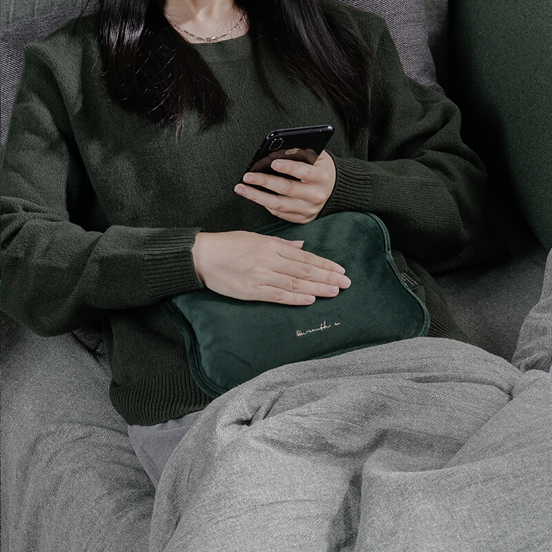 SOLOVE素乐热水袋 充电式 防爆毛绒萌萌可爱女 暖手暖宝宝 电暖宝 敷肚子 暖水袋 R1茱萸粉（豪华款）