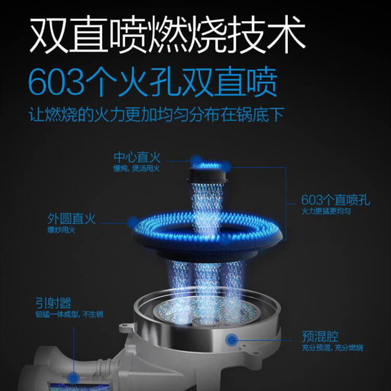 万和（Vanward）双直喷4.1KW火力不锈钢面板燃气灶CG02(天然气/液化气)