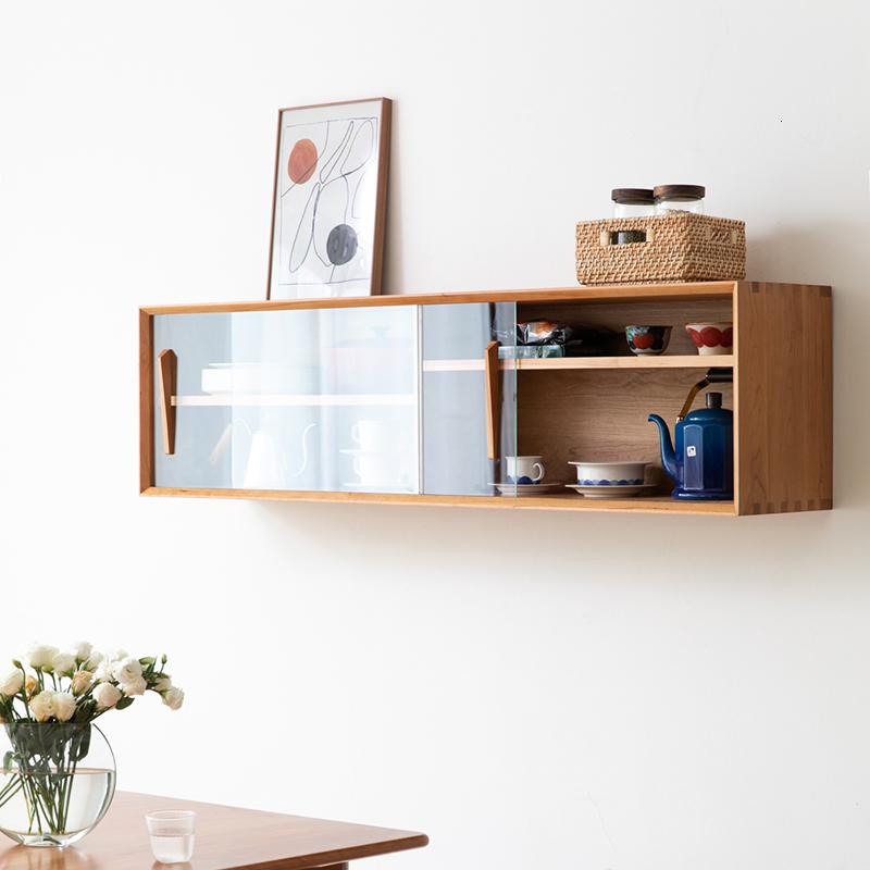 森美人适物吊柜 实木电视墙吊柜厨房壁柜挂墙式落地柜客厅卧室高清大图