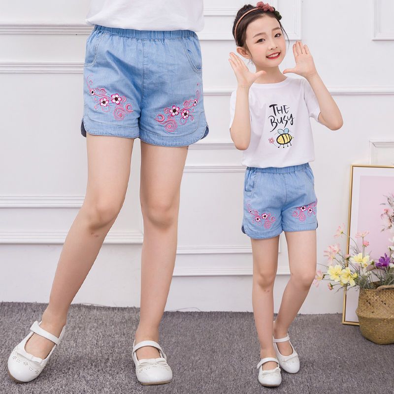 促销女童夏季牛仔短裤外穿童装中童大童薄款韩版儿童女宝宝女孩热裤子