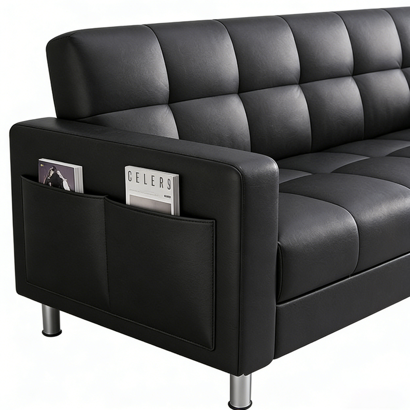 友鑫邦 折叠沙发床 黑色款 张高清大图