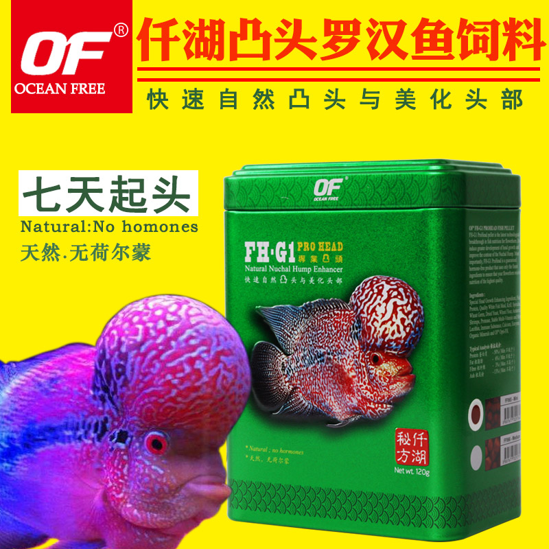 仟湖罗汉鱼起头饲料寿星头增色增头红瑞神财神鱼金刚鹦鹉鱼粮鱼食高清大图