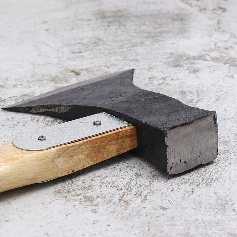 1斤)__ 手工锻打斧头砍柴家用劈柴神器轨道钢全钢户外砍树柴工具木工