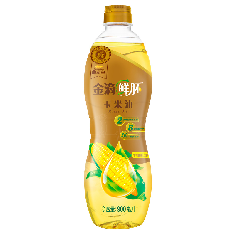 金龙鱼 金滴鲜胚玉米油食用油900ML